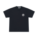 Crewneck T-Shirt Embroidered Logo - Black