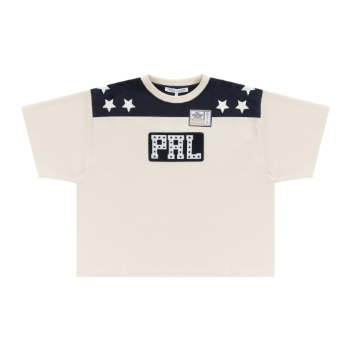 Star Panel T-shirt - Cream/Navy