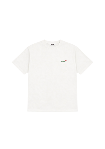 Crew Neck Embroidered T-Shirt - White