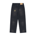 Washed Black Distressed Jeans - Washed Black
