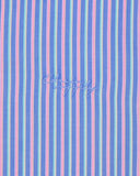 Striped Short-Sleeve Button-Up Shirt - Blue Stripe