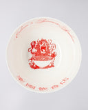 Graphic Print Ceramic Bowl - Cream