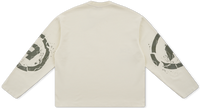 Long Sleeve Graphic Print - Cream