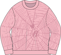 Crewneck Sweatshirt Spider Web - Pink