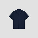 Short Sleeve Camp Collar Shirt - Navy