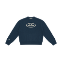 Crewneck Sweatshirt with Embroidery - Navy