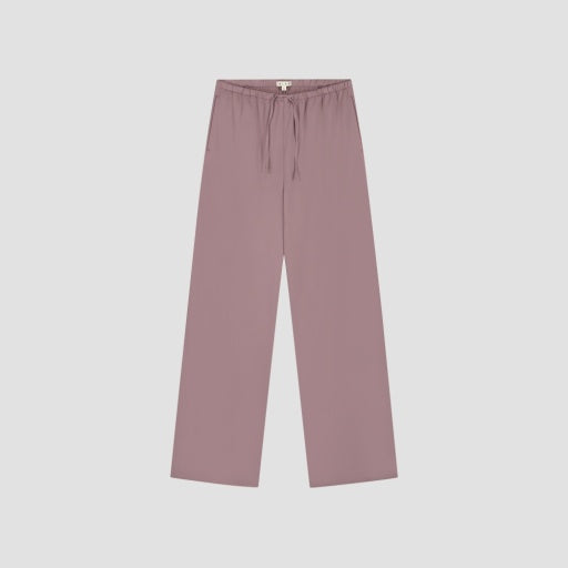 Wide Leg Drawstring Pants - Mauve