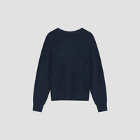 V-Neck Button-Up Cardigan - Navy