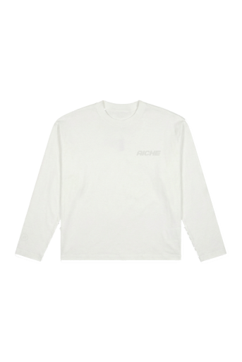 Plain Longsleeve Crewneck T-Shirt - Off White