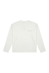 Plain Longsleeve Crewneck T-Shirt - Off White