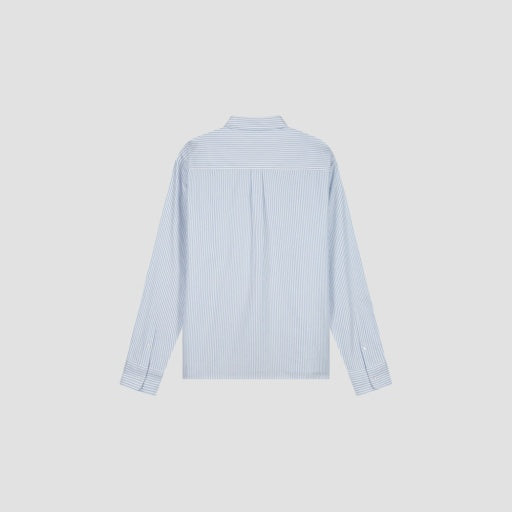 Striped Long Sleeve Shirt van OLAF HUSSEIN in de uitvoering Light Blue/White Stripe — afbeelding 2 van 2