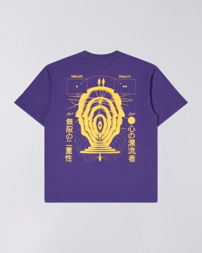 Abstract Logo Print T-Shirt - Purple