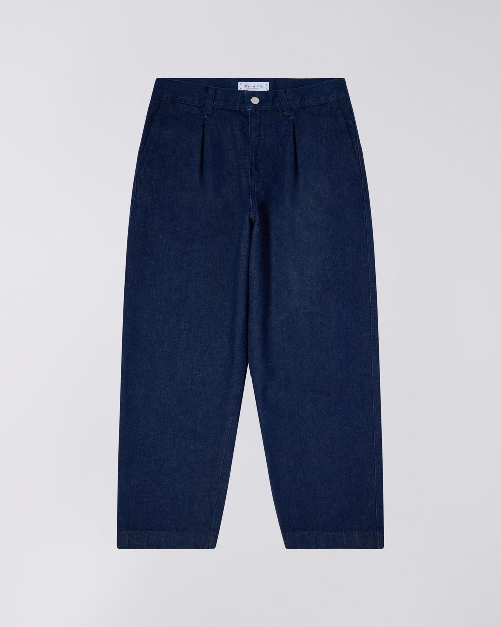 Pleated Denim Tapered Pants - Dark Wash Denim