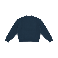 Crewneck Sweatshirt with Embroidery - Navy