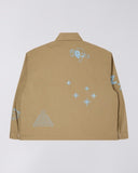 Graphic Overshirt With Pockets - Khaki
