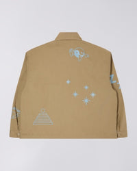 Graphic Overshirt With Pockets - Khaki