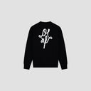 Crewneck Embroidered Sweatshirt - Black/White