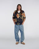 Cuban Collar Floral Shirt - Navy Floral