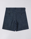 Check Pattern Tailored Shorts - Blue Plaid