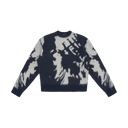 Abstract Pattern Knit Sweater - Black/White Tie-Dye