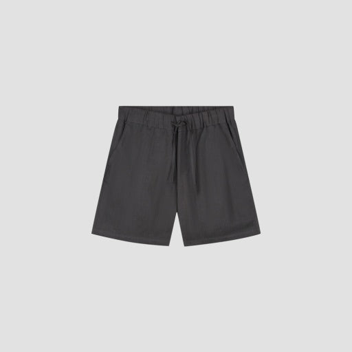 Drawstring Waist Shorts - Dark Gray