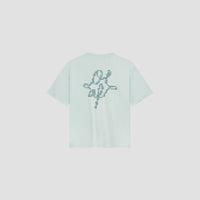 Embroidered Logo Crewneck T-shirt - Light Teal