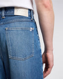 Loose Fit Denim Jeans - Washed Blue
