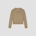 V-Neck Knit Sweater - Tan