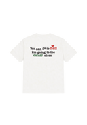 Crew Neck Embroidered T-Shirt - White