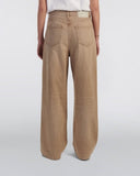 Wide Leg Denim Jeans - Light Brown