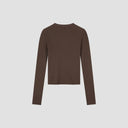Long Sleeve Crewneck Tee - Brown