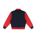 Quarter Zip Polo Sweatshirt - Navy/Red