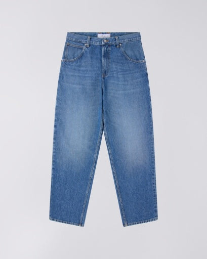 Loose Fit Denim Jeans - Washed Blue