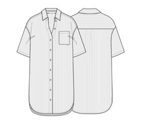 Stripe Shirt Dress - Off-White/Treehouse