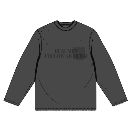 Long Sleeve Graphic T-Shirt - Charcoal
