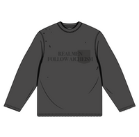 Long Sleeve Graphic T-Shirt - Charcoal