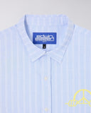 Striped Embroidered Long Sleeve Shirt - Light Blue Stripe