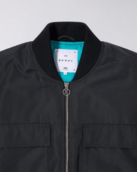 Boxy Bomber Jacket - Black