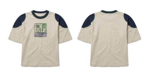 Graphic Ringer T-Shirt - Cream