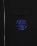 Zipped Embroidered Jacket - Black