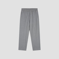 Elastic Waist Straight Pants - Grey