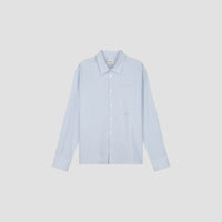 Striped Button Up Shirt - Light Blue/White Stripe