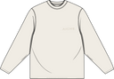 Long Sleeve Crewneck Logo - Cream