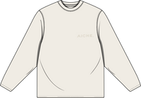 Long Sleeve Crewneck Logo - Cream