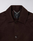 Single Breasted Trench Coat - Dark Brown