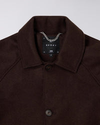 Single Breasted Trench Coat - Dark Brown