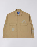 Graphic Overshirt With Pockets - Khaki