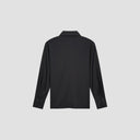 Collared Pocket Long Sleeve Shirt - Black