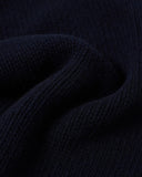 Rib Knit Crewneck Sweater - Navy