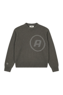 Crewneck Logo Knit Sweater - Olive Green
